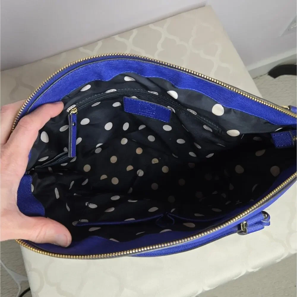 Anne Klein Cobalt Blue Dome Purse Satchel Handbag